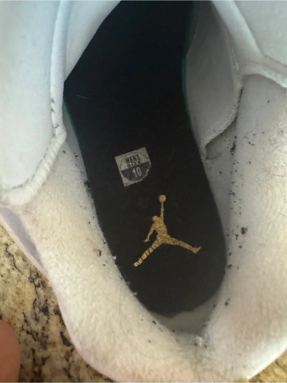 Jordan Spizike Low 'White Black Metallic Gold' size 10